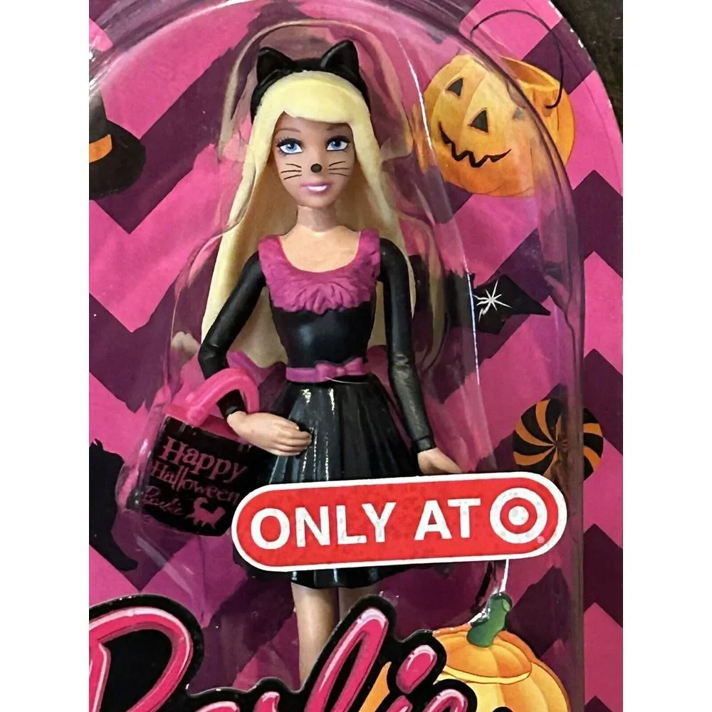 New Mattel 2014 Trick or‎ Treat Miniature Cat Barbie Doll Halloween Target Rare